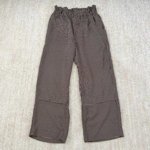 J. Crew Point Sur High Rise Wide Leg Crop Trouser Pants 8 Stripe